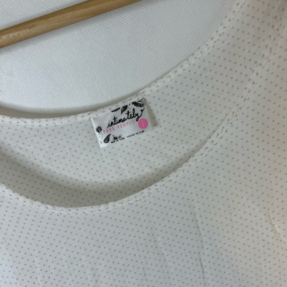 Intimately free people trapeze tank small off white polka dot tunic - Picture 3 of 4